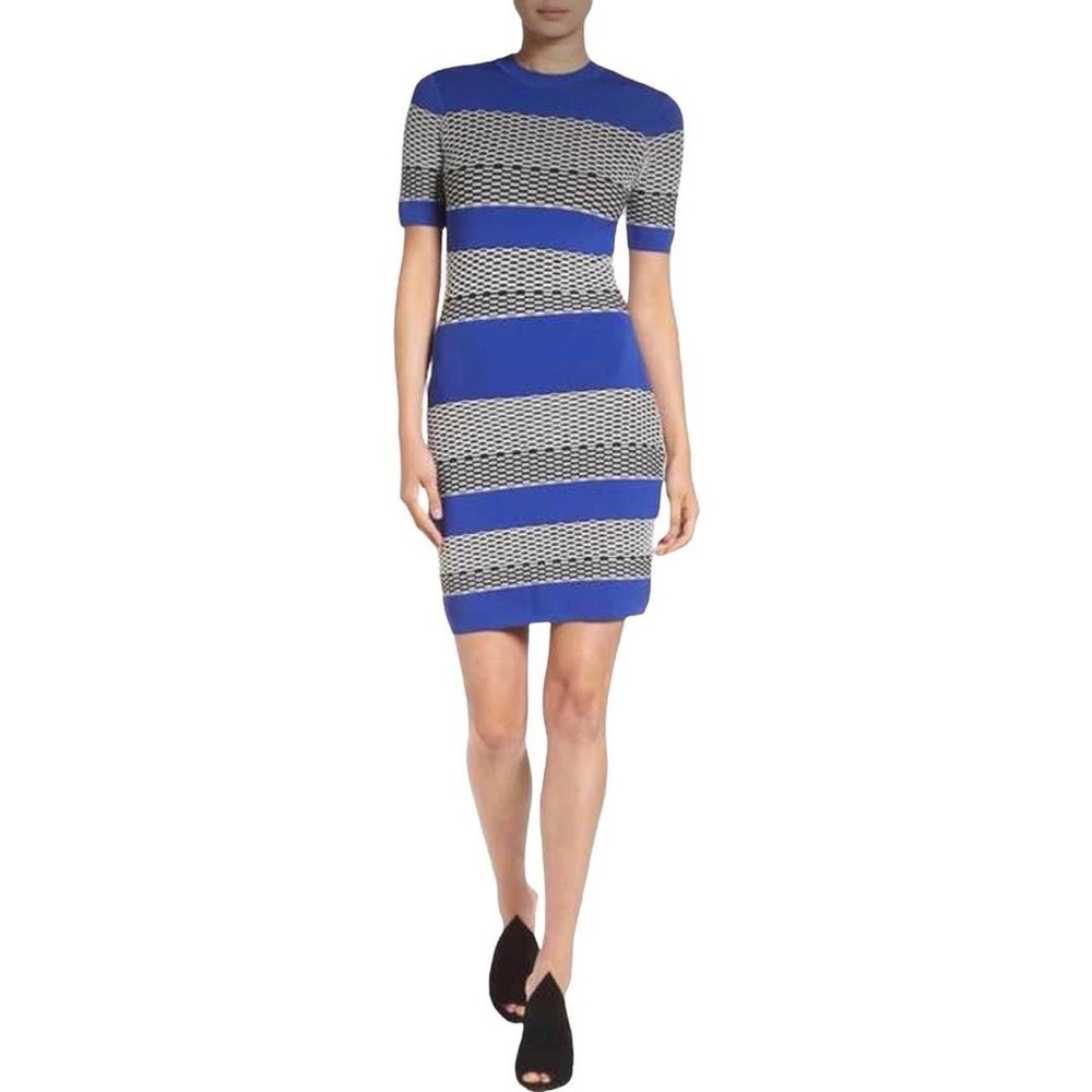 Kendall & Kylie Blue and White Striped Dress